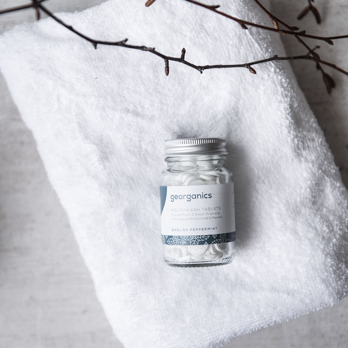 Georganics English Peppermint Mouthwash Tablets - Life Before Plastik